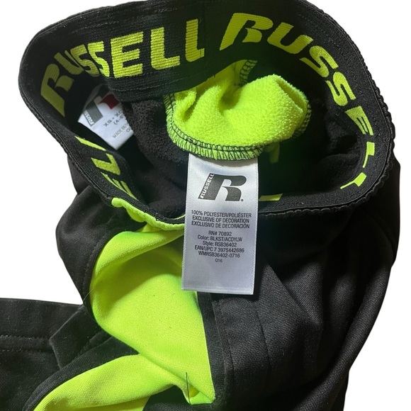 🌼 5/$25 Russell Boys Black Neon Green Track Pants XS (4–5) | Athletic Joggers - Picture 4 of 11